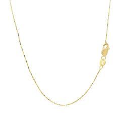 18k Yellow Gold Box Chain 0.6mm (0.60 mm)
